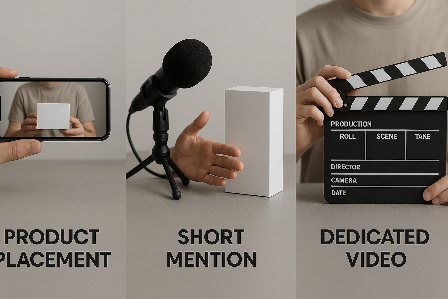 Placement produit, mention ou vidéo dédiée : différences clés