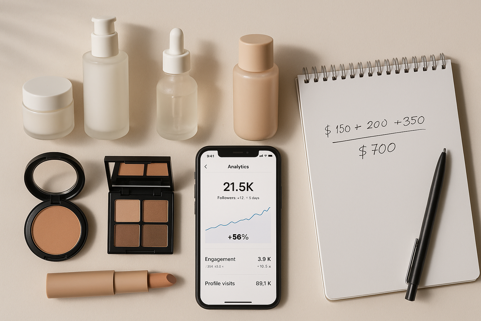 Beauté : fixer ses tarifs quand on a moins de 5k abonnés