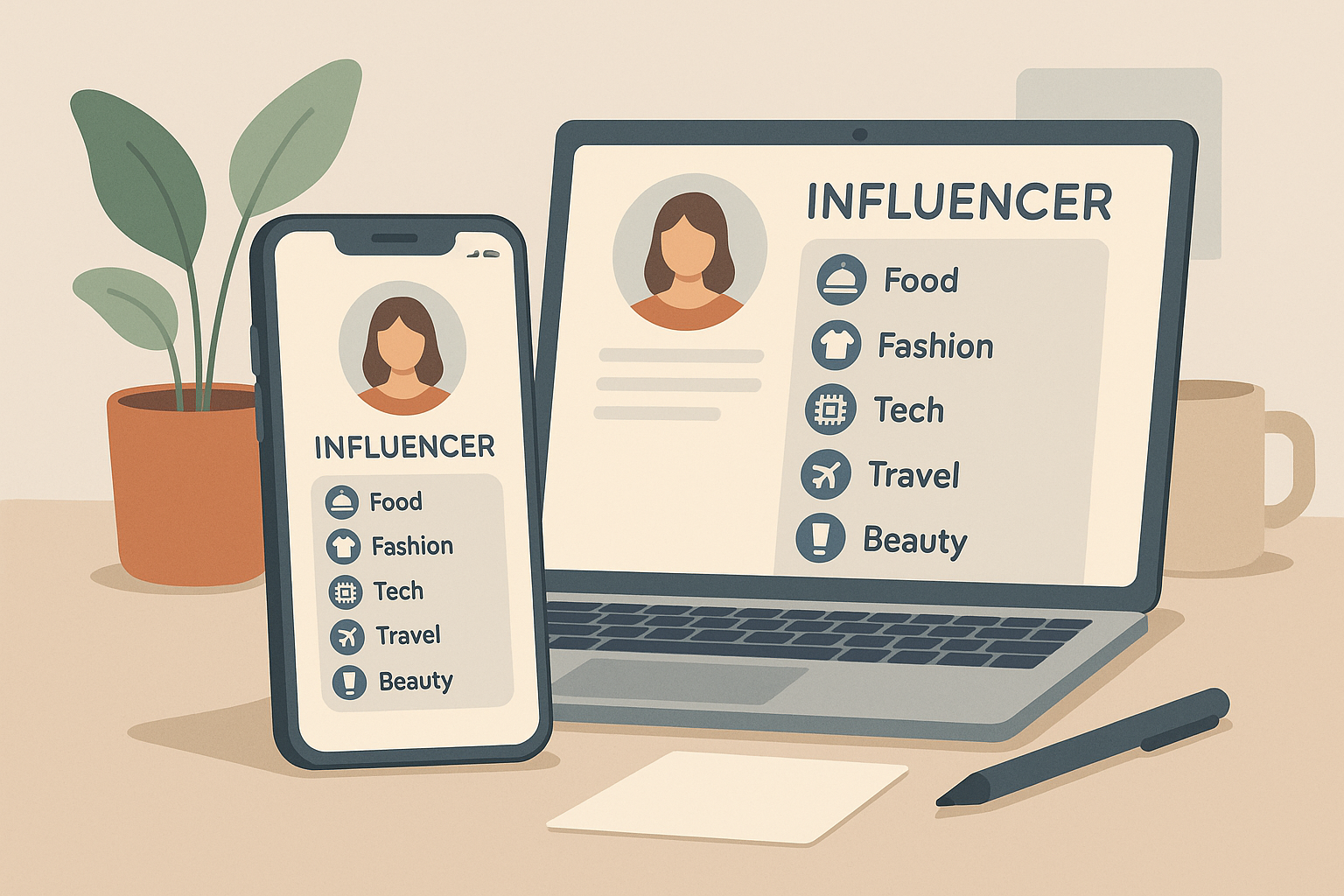 Choisir la bonne catégorie pour votre profil influenceur